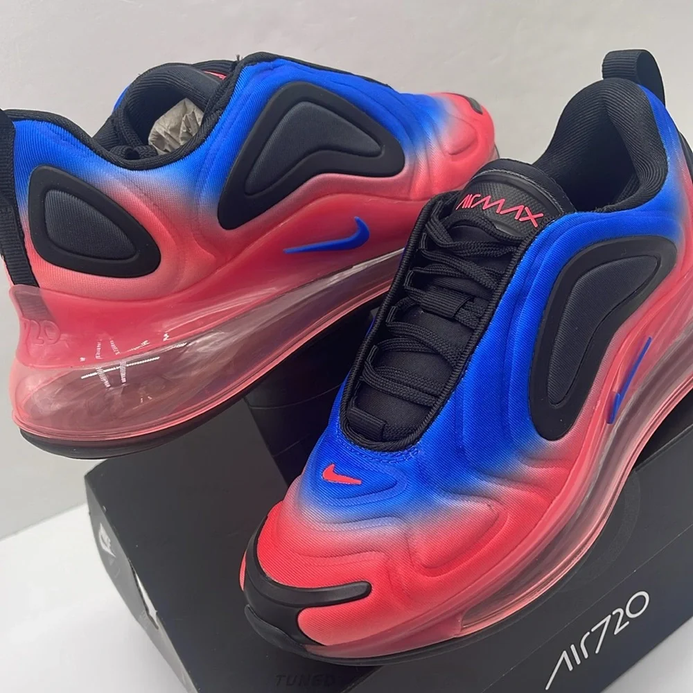 Nike WMNS NIKE AIR MAX 720
BLACK/RACER BLUE-FLASH CRIMSON
AQ3196 013 Sneakers - Picture 10 of 16